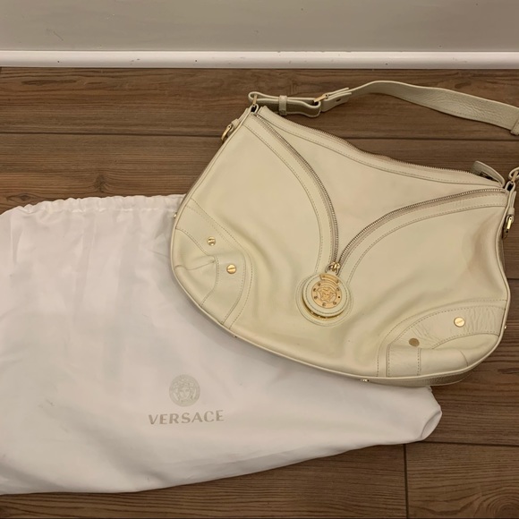 Versace Handbags - Versace Off White Shoulder Bag with Lady Athena